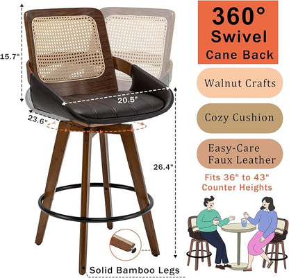 Mid Century Modern Counter Stools - Image 2