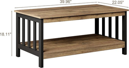 ChooChoo Farmhouse Coffee Table, Living Room Table - Image 2