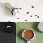 Bincoo Espresso Tamping Mat - Green Food Safe Rubber Coffee Tamper Mat, Coffee Tamp Station, Espresso Accessory, Waterproof and Heat Resistant.