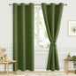Blackout Curtains for Bedroom, 42 x 84 Inch, Olive Green, 2 Panels | Thermal by Hiasan