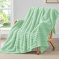 BEDELITE Ribbed Twin Blanket for Couch & Bed, Light Green, Warm Yet Lightweight by BEDELITE