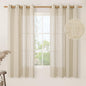 Light Filtering 63 inch Length Sheer Curtains, Soft Semi Sheer Linen Textured by LAMIT