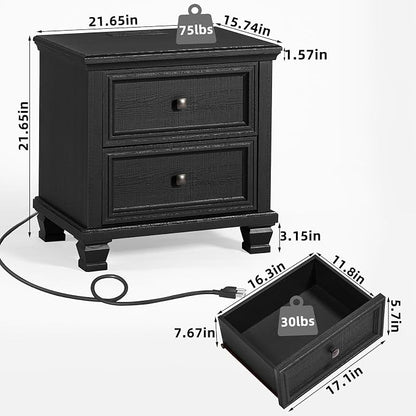 SAVOR LIFE Farmhouse Nightstand - Image 2