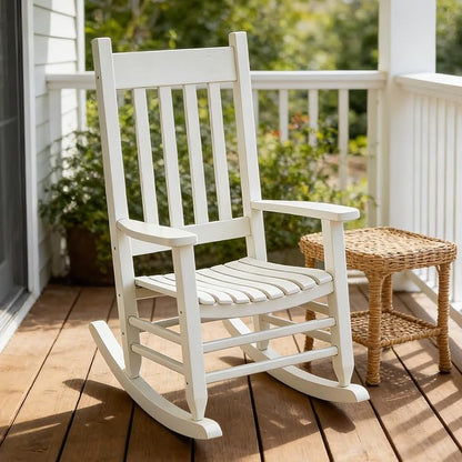 Oversized Outdoor Wooden Rocking Chair - Image 6
