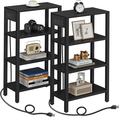 TUTOTAK Narrow Side Table with Charging Station, Small End Table with USB Ports by ChoosetutotakFurnitureBuildYourCozyHome