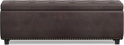 SIMPLIHOME Hamilton Storage Ottoman - Image 6