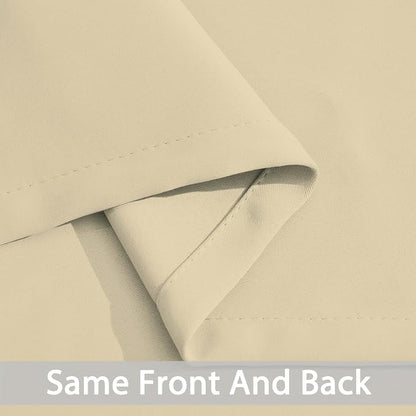 Yakamok Room Darkening Curtains 52x90 inch Length Beige-Living Room | 2 panels - Image 5