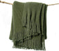 lifein Throw Blanket for Couch, Soft Green Boho Decor Bed Throw, Cozy Knitted by lifein