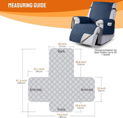 VANSOFY 100% Waterproof Recliner Chair Covers, Recliner Cover Non-Slip Dog - Image 2