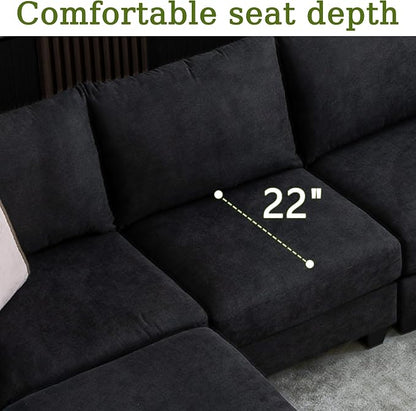 150.4" Large Sectional Couches for Living Room, 8 Seater L Shaped Modular - Image 7