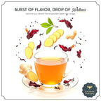 Tea Leaf & Co. Joyful 3 Pack Premium Tea Git Combo Box - Contains Sweet Hibiscus, English Breakfast Black & Turmeric Ginger Herbal Teas - Perfect for Premium Gifting (3Oz)