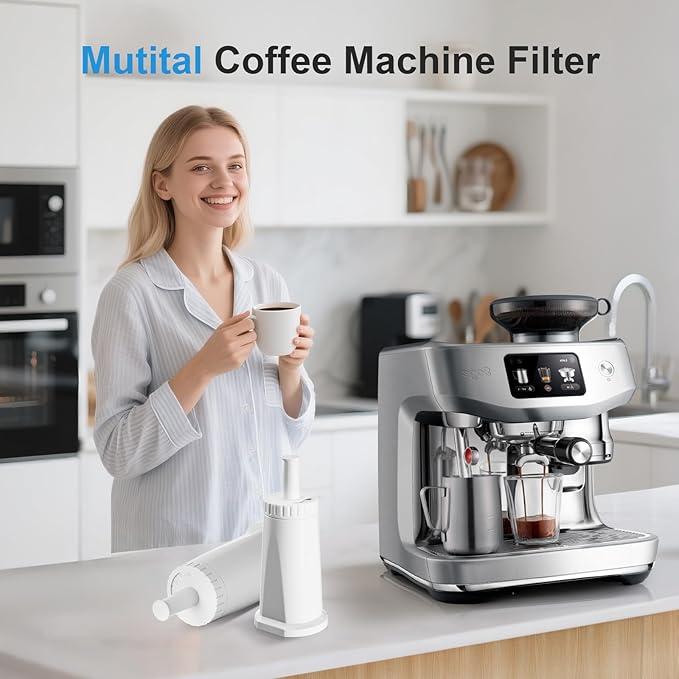 Water Filter for Breville Barista Touch Espresso Machine BES880, Barista Pro BES878, Oracle Touch BES990, Oracle BES980 & Dual Boiler BES920 Bambino ClaroSwiss Sage, BES008WHT0NUC1 (6 Pcs)