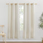 NICETOWN Natural Thick Linen Curtains 72" Length, Grommet Privacy Window by NICETOWN