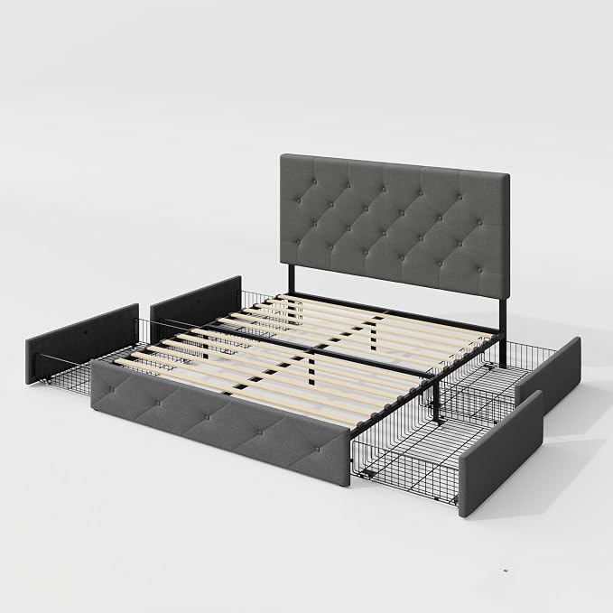 Allewie Upholstered Full Size Platform Bed Frame - Image 9