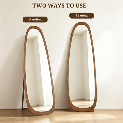 WallBeyond 22x65 Inch Irregular Pebble Full Length Mirror - Image 4