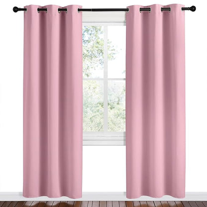 NICETOWN Crystal Pink Room Darkening Curtains - Image 2