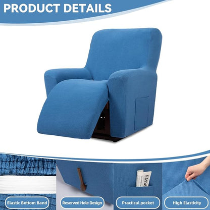 Cupuamon Recliner Chair Covers, Lazy Boy Recliner Covers Stretch Reclining - Image 4