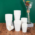 LITOPAK 270 Pack 10 oz Disposable Paper Coffee Cup, Drinking Cups for Water, White Paper Hot Coffee Cups, Suitable for Party, Picnic, Travel, and Events