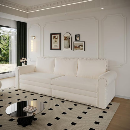 3 in 1 Convertible Sleeper Sofa Bed, 93.7" King Size Sofa Sleeper - Image 3