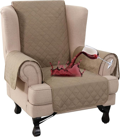 Turquoize 100% Waterproof Wing Chair Cover Wing Armchair Slipcovers Chair Couch by Turquoize