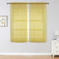 Sheer Curtains 63 inch Length 2 Panels Set, Ivory Sheer Cutains Short Curtains by OWENIE