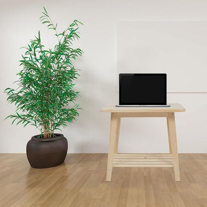 KESYOO Nordic Style Small Sofa Corner Table Solid Wood Bedside Shelf Minimalist - Image 2