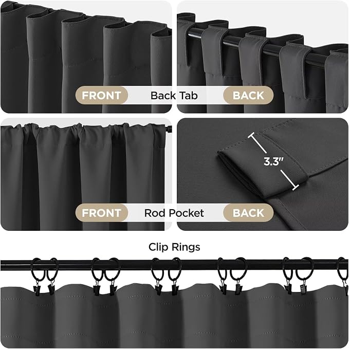 Joydeco 72 Inch Blackout Curtains - Image 5
