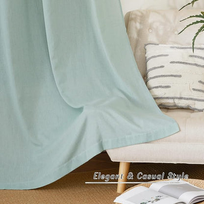 NICETOWN Sage Green Short Linen Curtains - Image 6