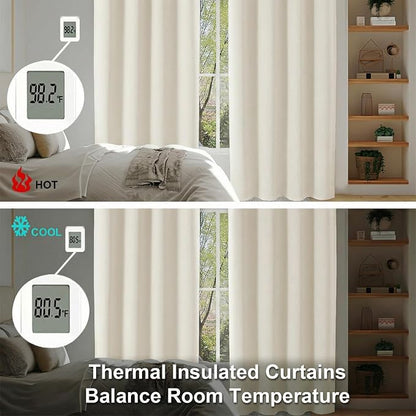 Simplebrand Ava Light Beige Light Filtering Curtains - Image 6