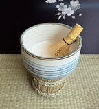 Japanese Traditional Handcrafted Mino Matcha Chawan Tea Bowl Cup Ceremony Tableware Pottery (Harugasumi)