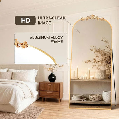 MISSDAY Vintage Baroque Full Length Mirror, Full Metal Frame Stand Up Retro - Image 8