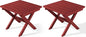 SERWALL Folding Outdoor Side Table Set of 2, Portable Adirondack Side Table by SERWALL
