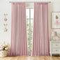 MIULEE Pink Pinch Pleated 100% Blackout Linen Curtains 40x102 Inches | Room by MIULEE