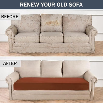 Stretch Cushion Cover, Soft Velvet Plush Cushion Slipcovers Loveseat Sofa - Image 6