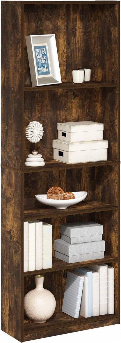 Furinno JAYA Book Shelf, 5-Tier Bookshelf, Bookcase by Furinno-FitsYourSpaceFitsYourBudget