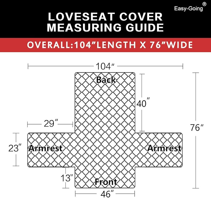 Easy-Going Reversible Couch Cover, 2 Cushion Sofa, Wine/Beige | Machine - Image 6