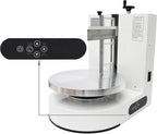 TECHTONGDA Cake Cream Spreading Frosting Icing Turntable Automatic Coating Machine with Graduated Scraper 60-320RPM Rotating Speed for 6-14inch Cakes White