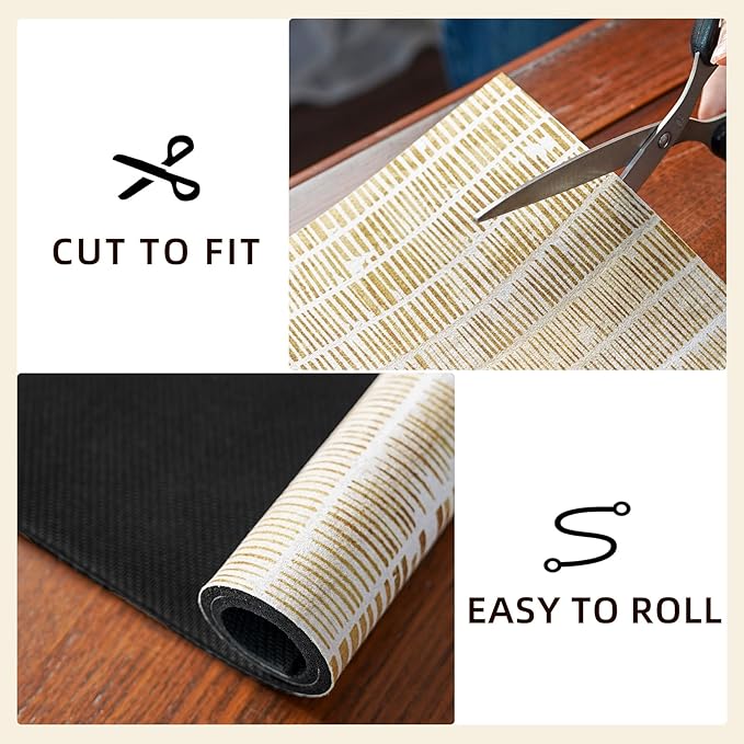 Dish Drying Mat, Diatomaceous Earth Soft Coffee Mat, Absorbent Silicone Dish Drying Mat for Kitchen Counter or Sink for Kitchen Bathroom Coffee Bar (Linear Pattern, 12 x 16 Inches)
