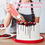 24 Inch Extra Large Piping Bags Disposable, 120Pcs Thickened Icing Piping Bags, Food Grade Cake Decorating Bags for Dessert, Pastry, Cookies, Cupcake Decorating
