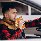 20 oz Tumbler Coffee Tavel Tumblers Bulk with Lid Stainless Steel Double Wall Vacuum Insulated Mug Powder Coated Cups fit Car Cupholder for Hot and Cold - Orange, 1Pack