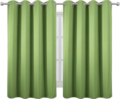 Light Green Thermal Blackout Curtains/52 x 54 Inch/Set of 2 Panels Room - Image 2