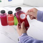 BIGIVACA 16 oz Glass Juice Bottles with Lids,3 PACK Bottles for Juicing,Square Drinking Jars Glass for Coffee,Cola,Milk,Tea in Travel,Work,School