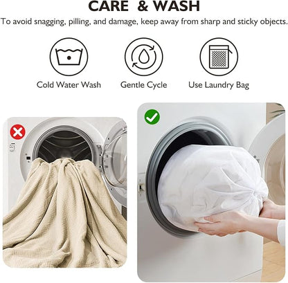 EMME Muslin Blankets for Adults Throw Blanket for Couch Breathable Gauze Soft - Image 8