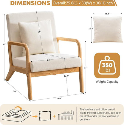 ELUCHANG Mid-Century Modern Accent Chair - Image 3