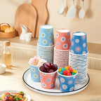 1200 Pack 3 oz Paper Cups, Disposable Bathroom Cups, Mini Mouthwash Cups, Small Cup 3 Ounce for Bathroom, Party, Picnic, BBQ, Travel(Daisy)