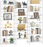 Homykic Bamboo Bookshelf, 71” Tall Triple Wide Bookcase by Homykic