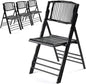 VINGLI Bamboo Folding Chair, Foldable Dining Wood Chairs Comfortable Seat by VINGLI