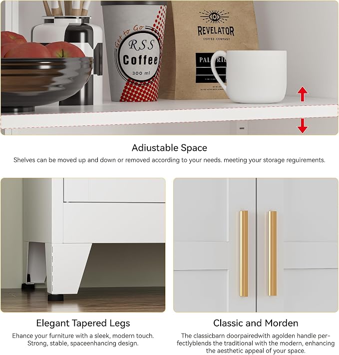 YAUWOH 71''Tall Kitchen Pantry Cabinet - Image 6