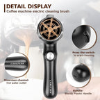 51mm Espresso Coffee Machine Electric Cleaning Brush Espresso Machine Cleaning Brush 360° Totally Enclosed Cleaning for 3 EARS 51MM Delonghi Dedica Style Series EC680 and EC685, SMEG ECF01