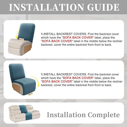 100% Waterproof Sectional Recliner Couch Covers - Image 7